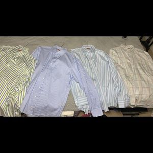 Lot of 4 men’s Sette Ponti large dress shirts EUC